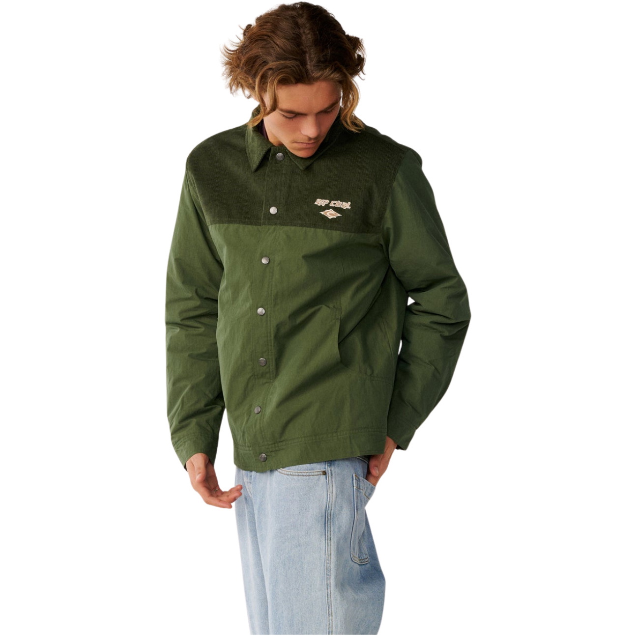 Rip Curl Heren Classic Surf Cord Puffer Jacket 02AMJA - Dark Olive
